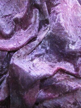 Purple Crushed Velour Stretch Fabric - 1.6m x 1.55m